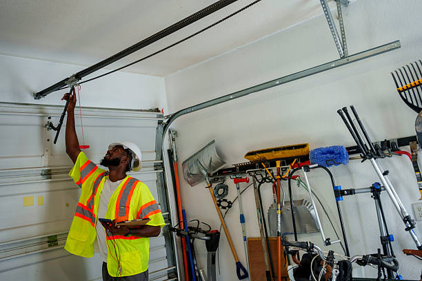 Professional Garage Door technician working in East Palo Alto, CA
